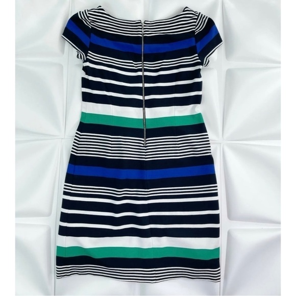 Banana Republic Sz 4 Striped Knit Shift Sheath s Dress Stretch - Picture 6 of 6